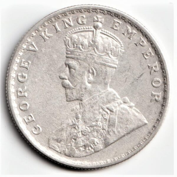 One Rupee 1917 of Calcutta Mint George V King Emperor of British India Silver Coin