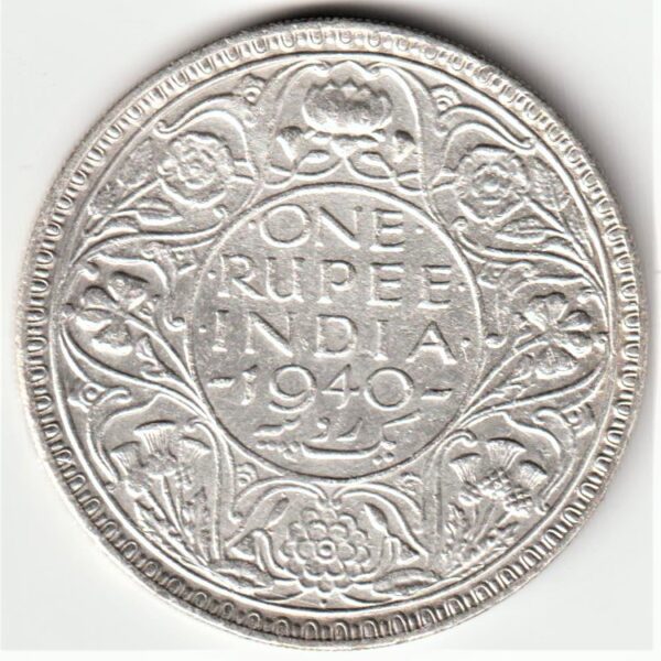 One Rupee 1940 Bombay Mint Coin of George VI King Emperor Silver Coin (Copy)